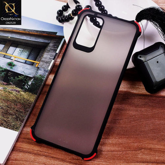 Infinix Note 8i Cover - Black - Translucent Matte Shockproof Camera Ring Protection Case