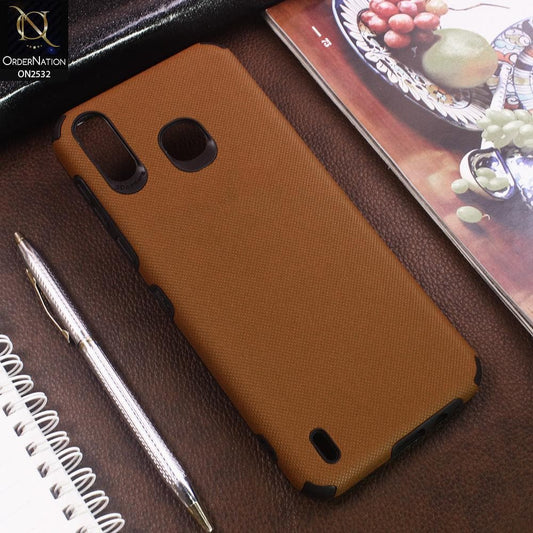 Infinix Smart 4 Cover - Brown - New Stylish Feelable Dotted Texture Soft Case