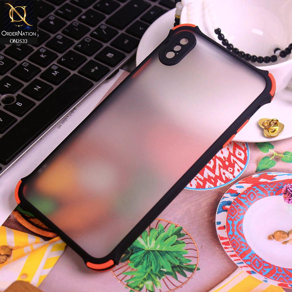 iPhone XS X Cover Black Semi Transparent Matte Shockproof