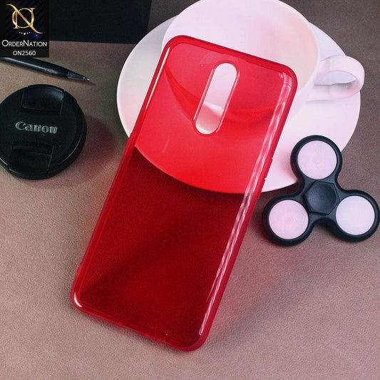 Oppo F11 - Red - Assorted Candy Color Transparent Soft Case