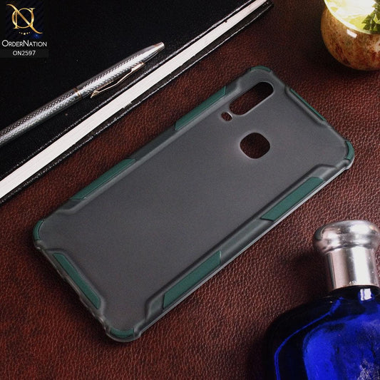 Vivo Y15 Cover - Green - New Style Hybrid Soft Bumper Shell Case