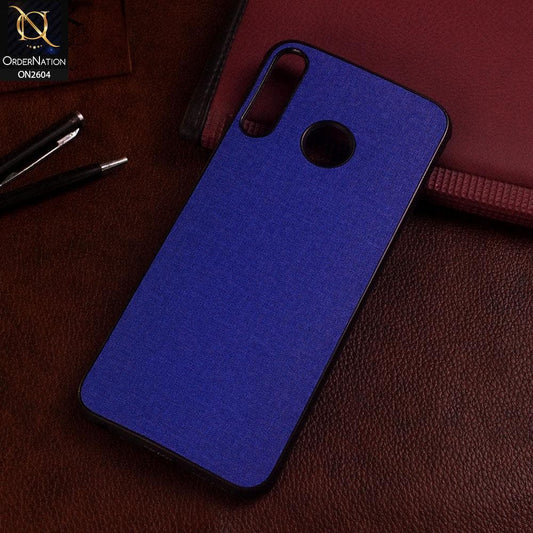 Tecno Spark 4 Cover - Blue - New Fabric Soft Silicone Logo Case