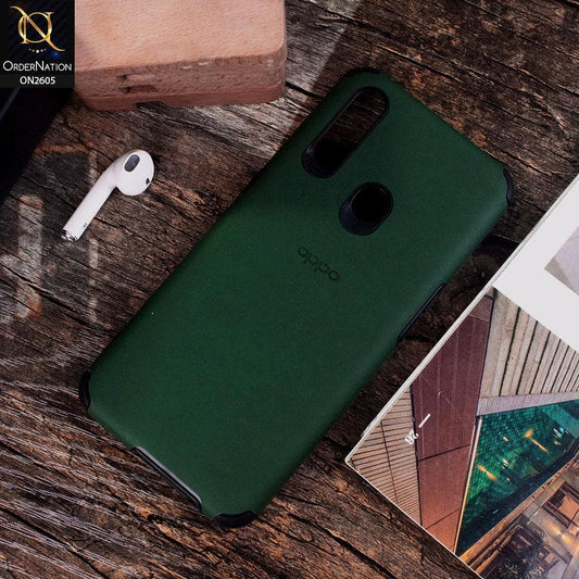 Vivo Y19 - Green - Matte Colorful Soft Pu Leather Case