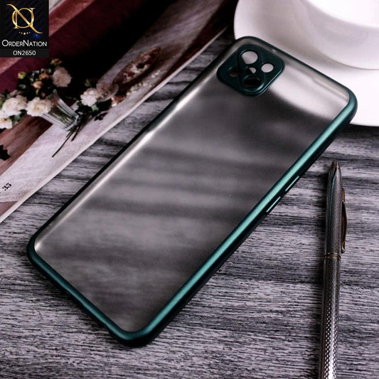Oppo A92s Cover - Green  - Matte Colors Look Semi Transparent Soft Case
