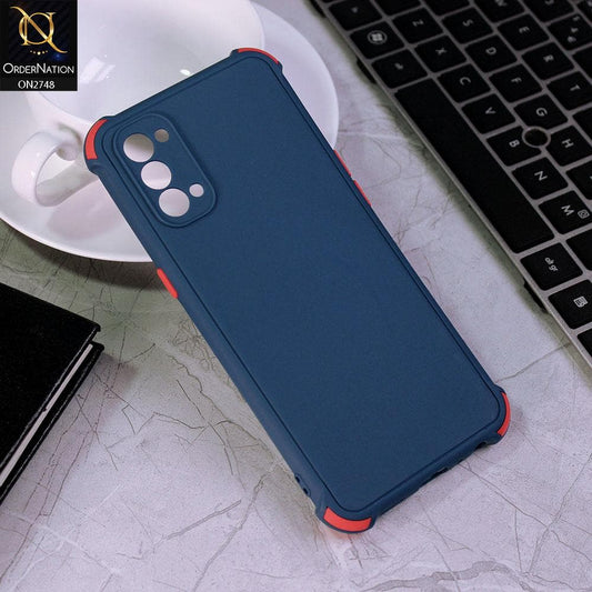 Oppo Reno 4 Cover - Deep Blue - Soft New Stylish Matte Look Case