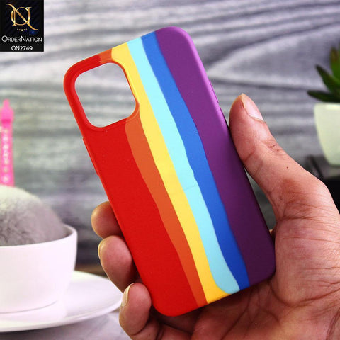iPhone 13 Mini Cover - Multi - Rainbow Series Liquid Soft Silicon Case
