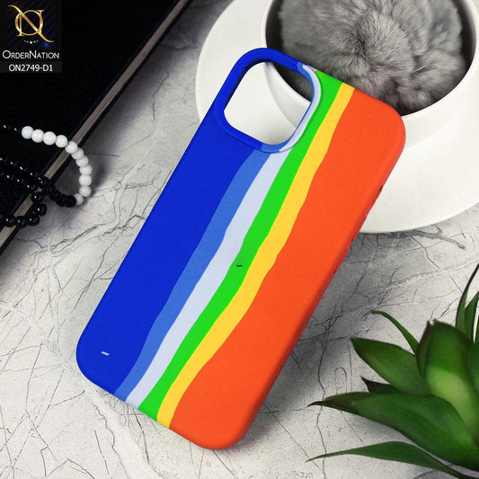 iPhone 14 Cover - Design 1 - Rainbow Series Liquid Soft Silicon Case