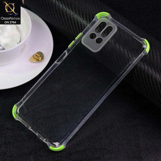 Infinix Note 8i Cover - Light Green - Soft Anti Shock Colorful Corner Back Clear Case