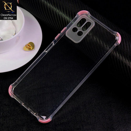 Infinix Note 8i Cover - Light Pink - Soft Anti Shock Colorful Corner Back Clear Case