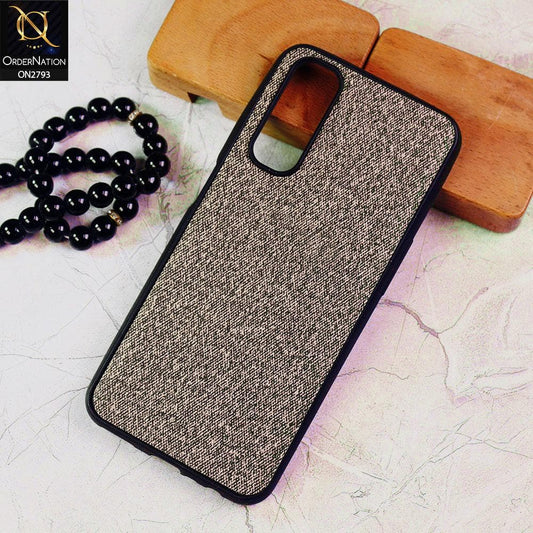 Realme 7 Cover - Gray -  New Jeans Fabric Texture Leather Soft Case