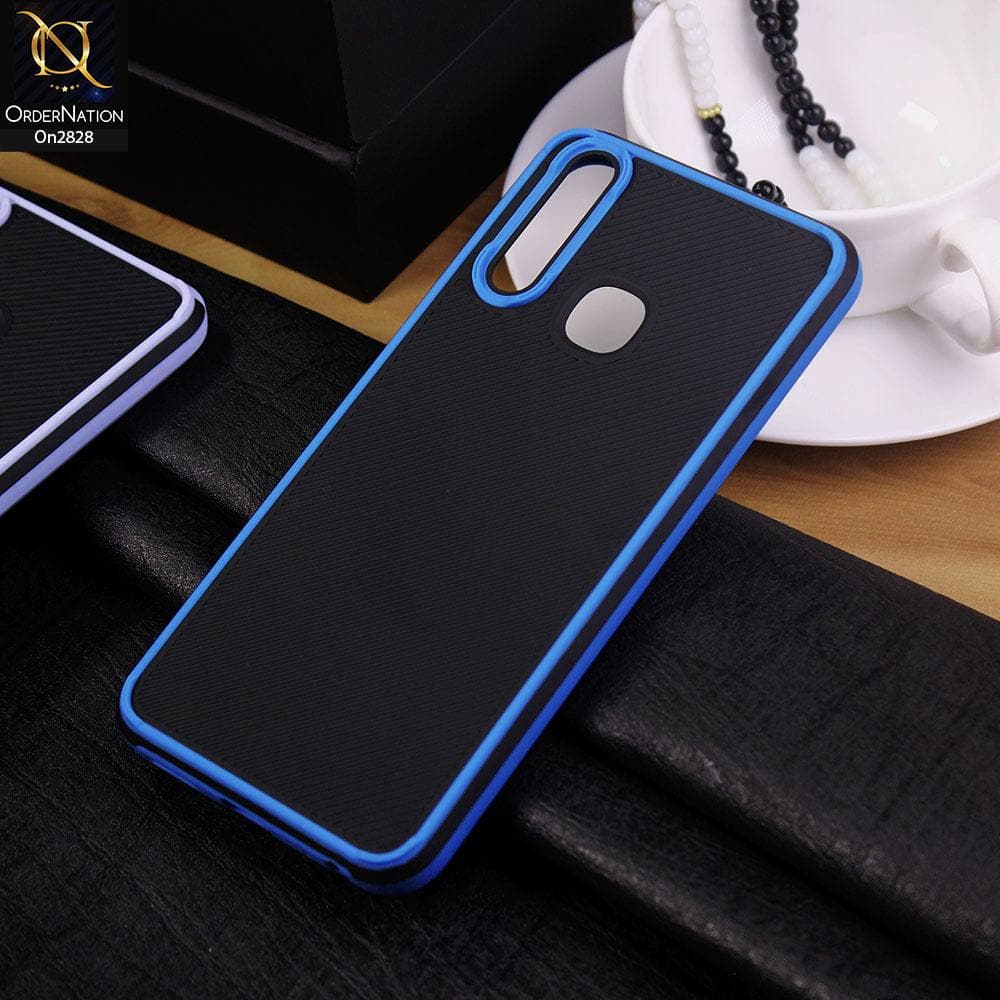 Vivo Y15 Cover Blue 3D Soft Linning Camera Protection Case
