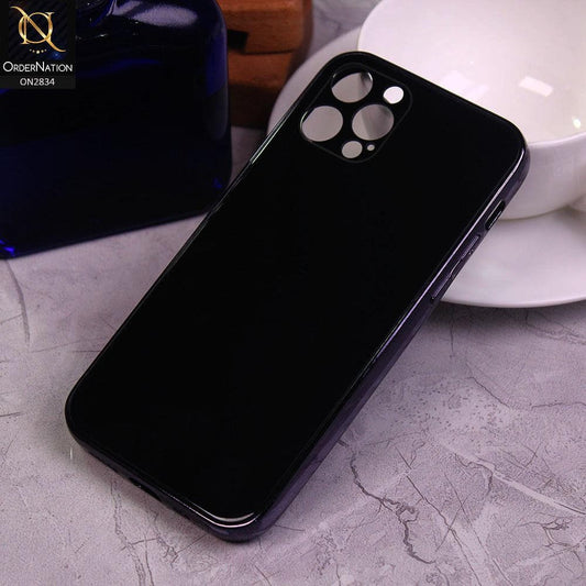 iPhone 12 Pro Cover - Black - New Glossy Shine Soft Borders Back Case