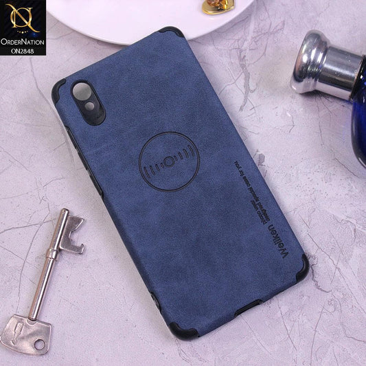 Vivo Y51 2015 Cover - Blue - Weiiken Matte Colorful Soft PU Leather Case