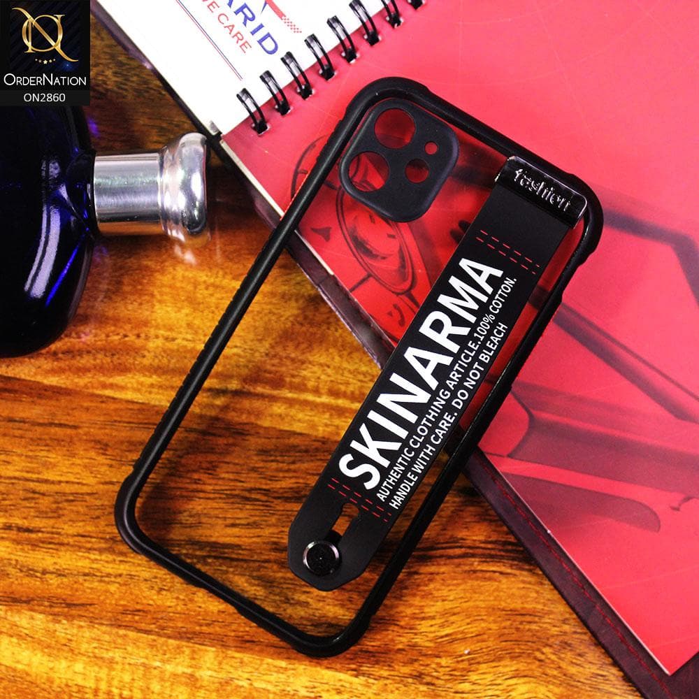 iPhone 12 Mini Cover Black Shockproof Bumper Transparent Case with OrderNation