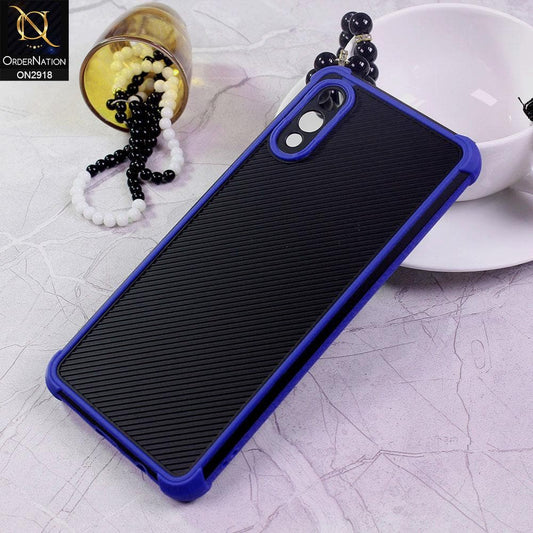 Samsung Galaxy A02 Cover - Blue - 3D Soft Linning Camera Protection Case