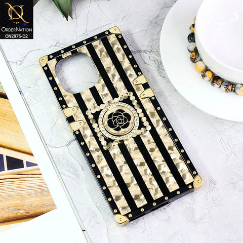 Xiaomi Mi 11 Cover - Design2 - 3D illusion Gold Flowers Soft Trunk Case With Ring Holder