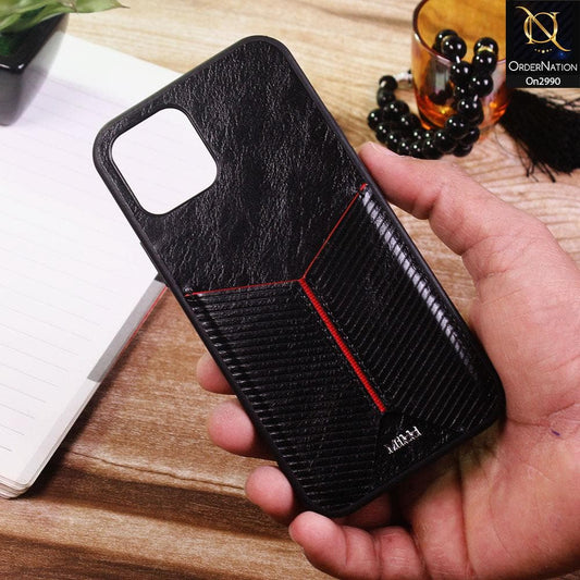 iPhone 11 - Black - New Arrival Vintage Look Card Pocket Back Shell Soft Case