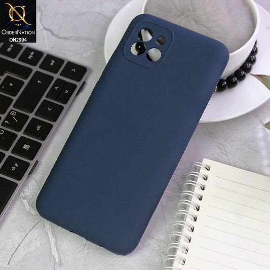 Samsung Galaxy A03 Cover - Navy Blue - New Stylish Soft Candy Colors Case With (Extra Camera Hole)