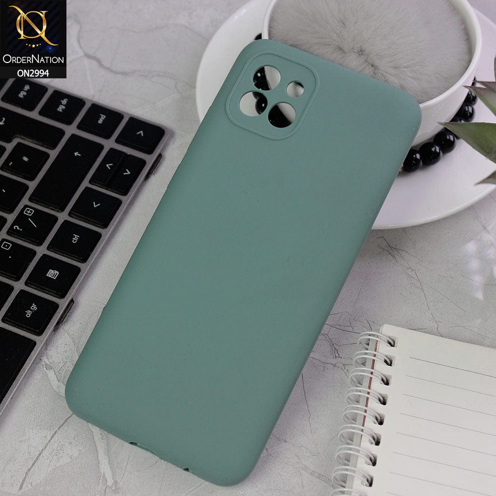 Samsung Galaxy A03 Cover - Pine green - New Stylish Soft Candy Colors Case With (Extra Camera Hole)