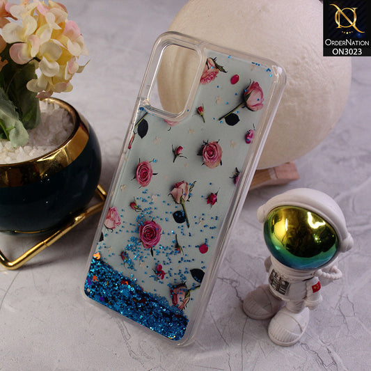 Samsung Galaxy A02s Cover - Design 6 - Trendy Bling Liquid Glitter Soft Case