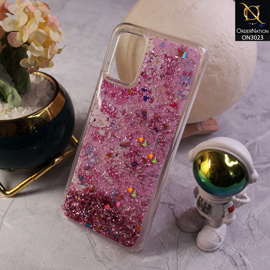Samsung Galaxy A02s Cover - Design 7 - Trendy Bling Liquid Glitter Soft Case