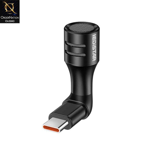 Black - Iedistar MD-3 - Type-C - Mini Portable Recording Microphone