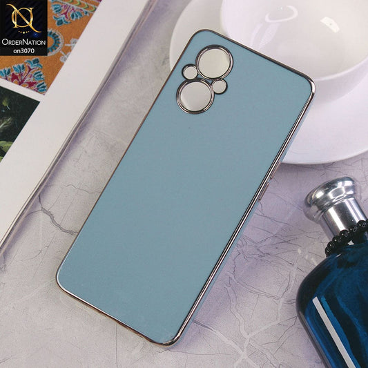 Oppo Reno 7Z 5G Cover - Carolina Blue - Electroplating Silk Shiny Soft Case With Camera Protection