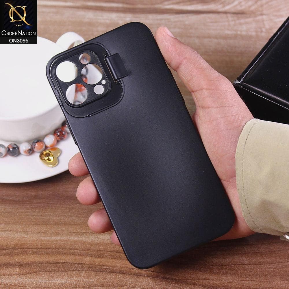 iPhone 12 Pro Max Cover Black Ultra Thin Paper Back Semi-Hard