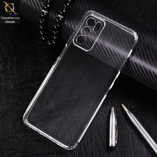 Oppo A16 Cover - Soft 4D Design Shockproof Silicone Transparent Clear Camera Protection Case
