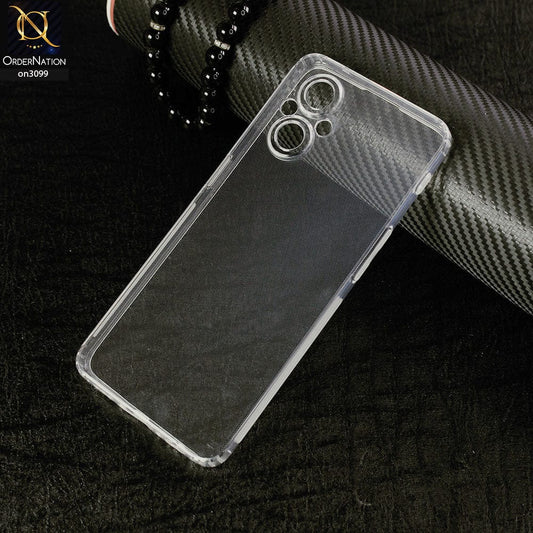Oppo F21 Pro 5G Cover - Soft 4D Design Shockproof Silicone Transparent Clear Camera Protection Case