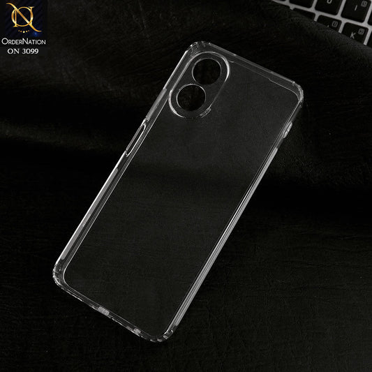 Oppo A18 Cover - Soft 4D Design Shockproof Silicone Transparent Clear Camera Protection Case