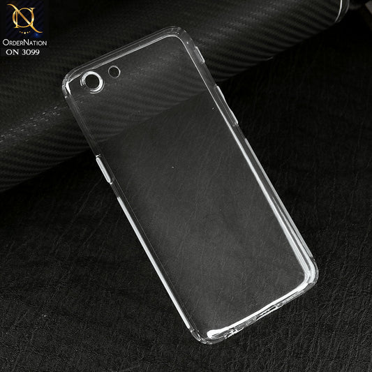 Oppo A83 / A1 Cover - Transparent -  Soft 4D Design Shockproof Silicone Transparent Clear Camera Protection Case