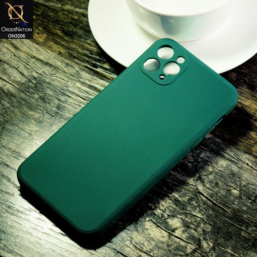 iPhone 11 Pro Max Cover Dark Green Matte Candy Colour Soft