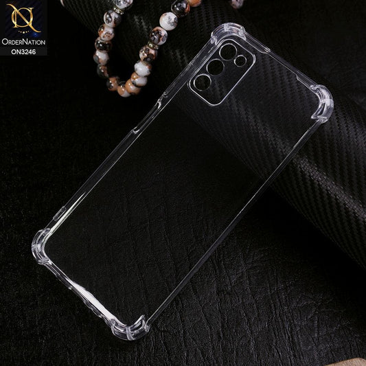 Samsung Galaxy A02s Cover - Soft 4D Design Shockproof Silicone Transparent Clear Camera Protection Case