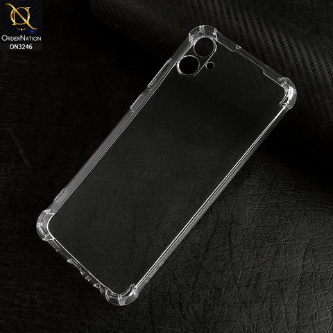 Samsung Galaxy M04 4G - Transparent -  Soft 4D Design Shockproof Silicone Transparent Clear Camera Protection Case