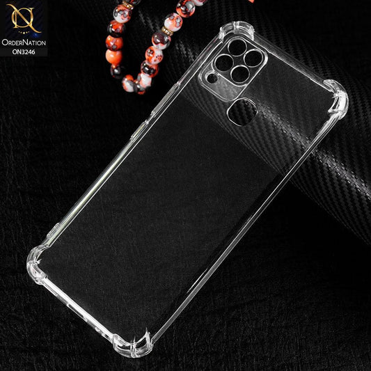 Infinix Hot 10T Cover - Soft 4D Design Shockproof Silicone Transparent Clear Camera Protection Case