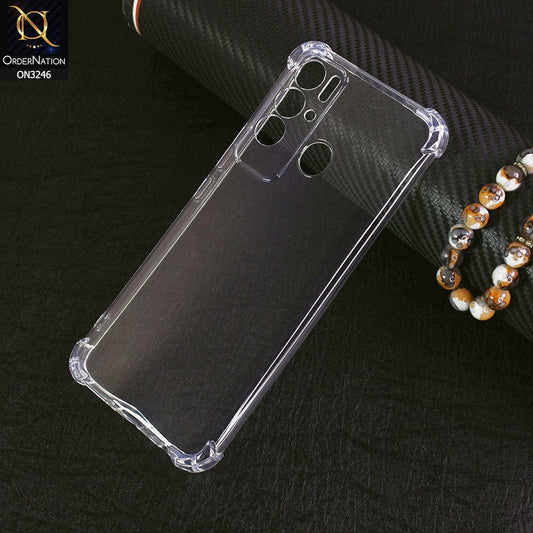 Tecno Pova Neo Cover - Soft 4D Design Shockproof Silicone Transparent Clear Camera Protection Case