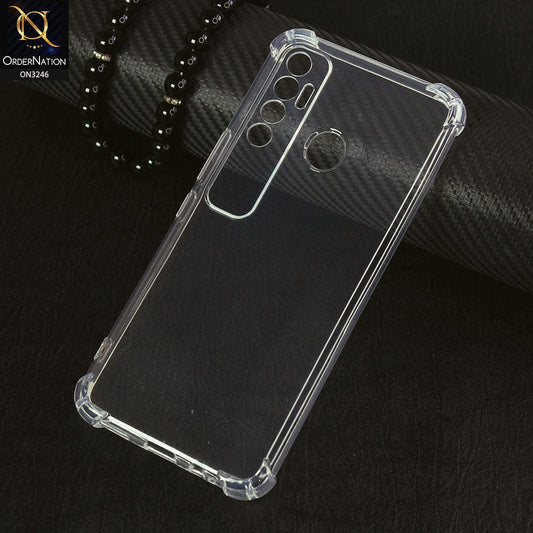 Tecno Spark 7 Pro Cover - Transparent - Soft 4D Design Shockproof Silicone Transparent Clear Case