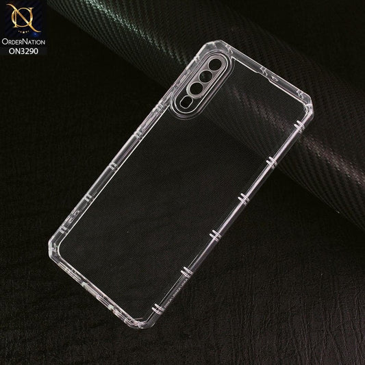 Samsung Galaxy A30s Cover -  Four Sided Airbag With Camera Protection Clear Transparent Soft Case