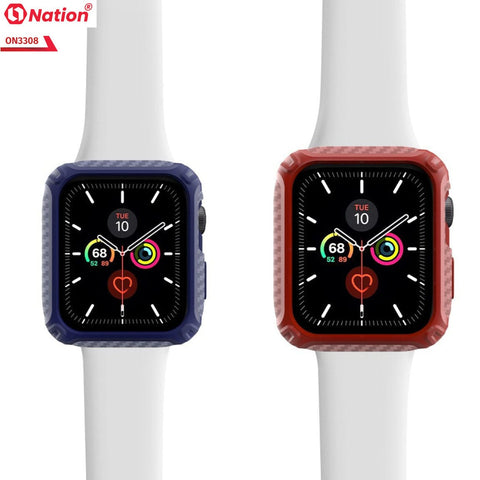 Apple Watch Series SE (44mm) Cover - Red - ONation Quad Element Full Body Protective Soft Case