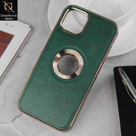 iPhone 14 Cover - Green - J-Case Elegant Series Explosion Proof Scratch Resistant Matte Leather Soft Case