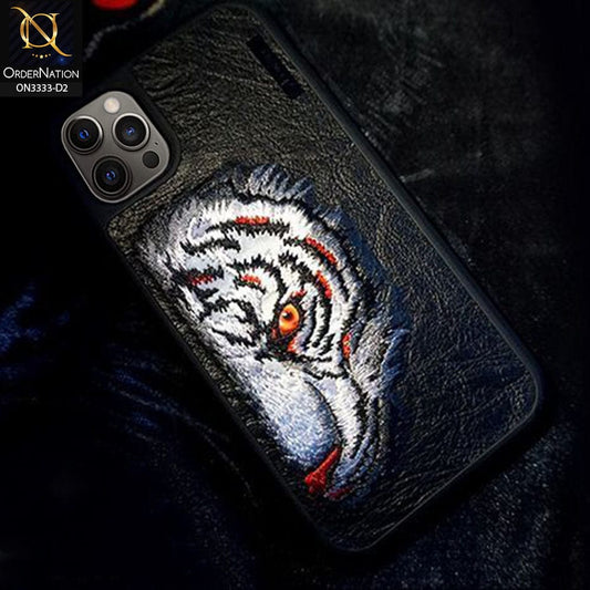 iPhone 14 Pro Max Cover - Design 2 - Nimmy 3D Embroidery Shell Leather Soft Case