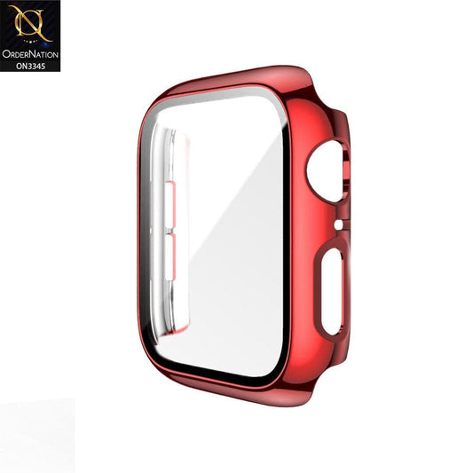 Apple Watch Series 6 (40mm) Cover - Red - Trendy Electroplating Shiny Color iwatch Screen Protective Hard Shell Case