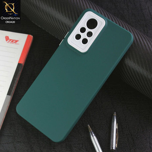 Infinix Note 11 Pro Cover - Green - Soft Silicone Candy Color Matte Look Camera Protection Case