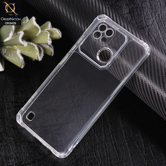 Realme C21 Cover - Transparent - New Soft TPU Shock Proof Bumper Transparent Protective Case with Camera Protection