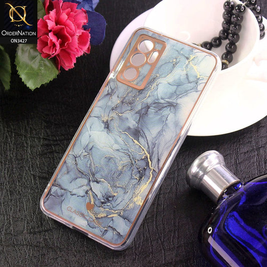 Vivo V23e Cover - Design 5 - New Marble Series Acrylic With Electroplated Soft Borders Case