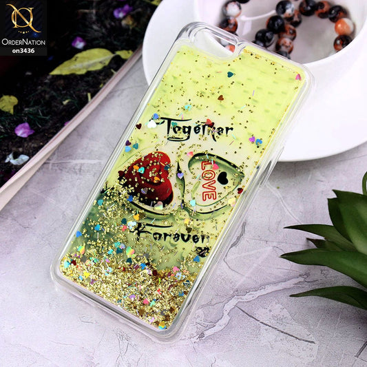 Oppo A71 Cover - Design 2 - Trendy Cute Design Soft Silicone Bling Sparkle Moving  Liquid Glitter Case