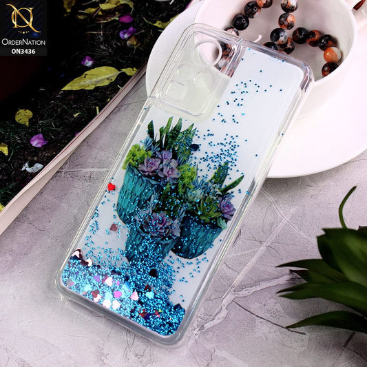 Infinix Zero Xi Cover - Design 8 - Trendy Cute Design Soft Silicone Bling Sparkle Moving  Liquid Glitter Case