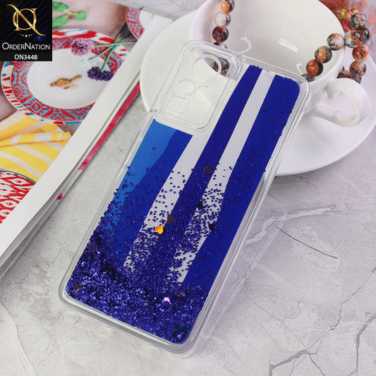 Infinix Zero X Pro Cover - Design4 - Rainbow Series Design Soft Silicone Bling Sparkle Moving  Liquid Glitter Case
