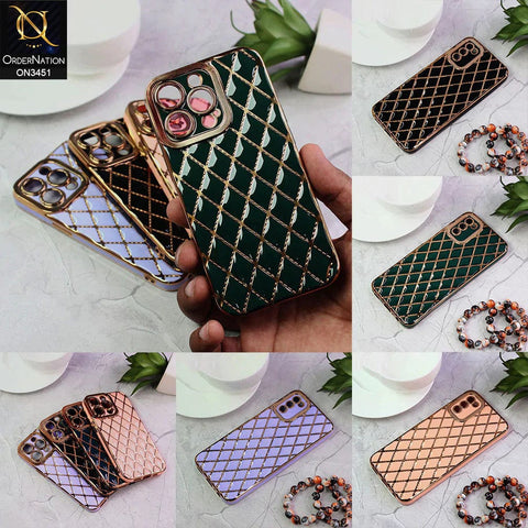 Oppo A57 Cover - Black - Soft TPU Shiny Electroplated Golden Lines Camera Protection Case